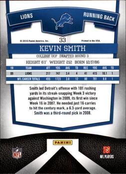 2010 Donruss Elite #33 Kevin Smith Back