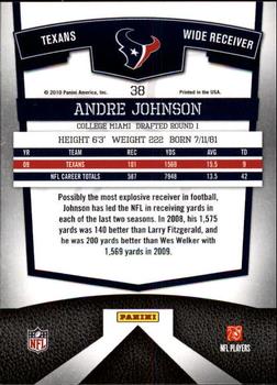 2010 Donruss Elite #38 Andre Johnson Back