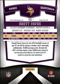 2010 Donruss Elite #55 Brett Favre Back