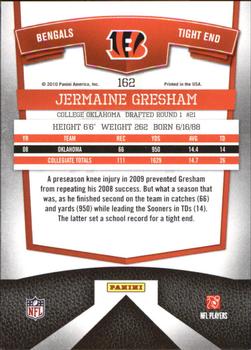 2010 Donruss Elite #162 Jermaine Gresham Back