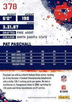 2010 Score #378 Pat Paschall Back