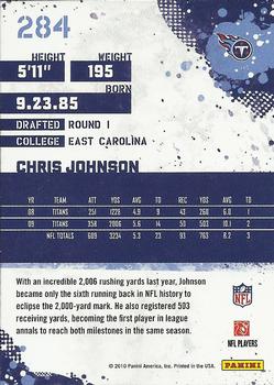 2010 Score #284 Chris Johnson Back
