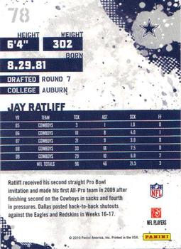 2010 Score #78 Jay Ratliff Back