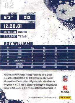 2010 Score #82 Roy Williams Back