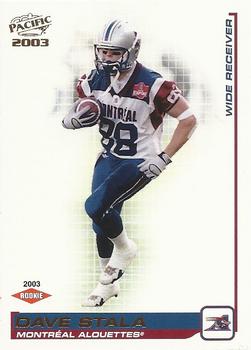 2003 Pacific  CFL #117 Dave Stala Front