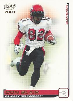 2003 Pacific  CFL #15 Don Blair Front