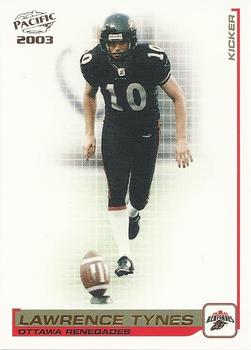 2003 Pacific  CFL #70 Lawrence Tynes Front