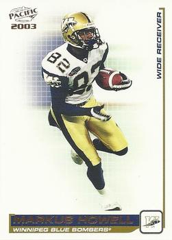2003 Pacific  CFL #101 Markus Howell Front