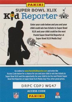 2014 Panini Absolute #NNO Super Bowl XLIX Kid Reporter Front