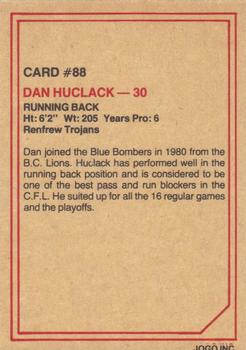 1984 JOGO #88 Dan Huclack Back