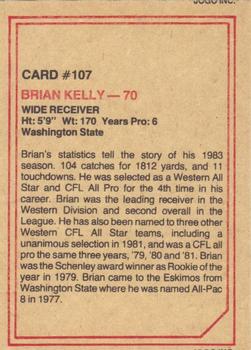 1984 JOGO #107 Brian Kelly Back