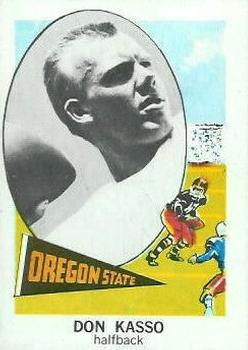 1961 Nu-Cards Football Stars #174 Don Kasso Front