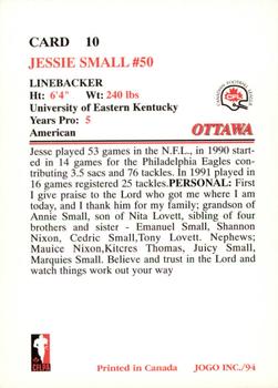 1994 JOGO #10 Jessie Small Back