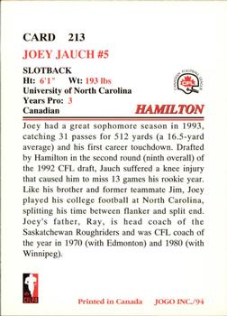 1994 JOGO #213 Joey Jauch Back
