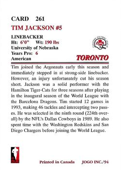 1994 JOGO #261 Tim Jackson Back