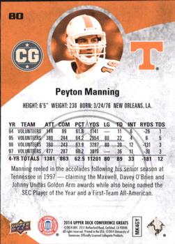 2014 Upper Deck Conference Greats - Copper #80 Peyton Manning Back