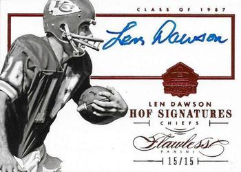 2014 Panini Flawless - Hall of Fame Autographs Ruby #8 Len Dawson Front