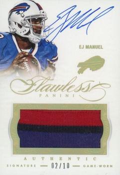 2014 Panini Flawless - Patches Autographs Gold #37 EJ Manuel Front