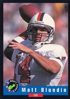 1992 Classic Draft Picks #41 Matt Blundin  Front