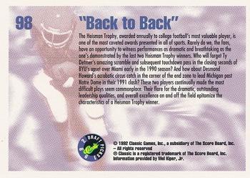 1992 Classic Draft Picks #98 Back to Back Back