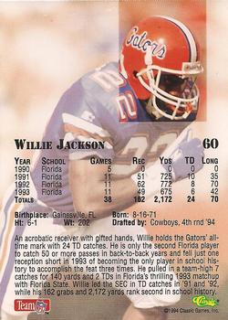 1994 Classic NFL Draft #60 Willie Jackson  Back