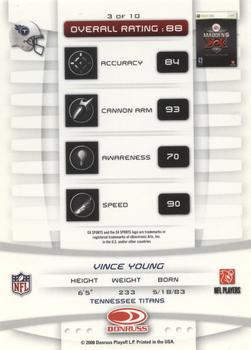 2008 Donruss 7-Eleven Madden 09 #3 Vince Young Back