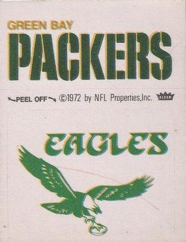 1974 Fleer Football Patches #NNO Philadelphia Eagles Logo / Green Bay Packers Name Front