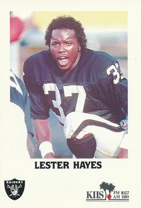 1985 Los Angeles Raiders Police #NNO Lester Hayes Front