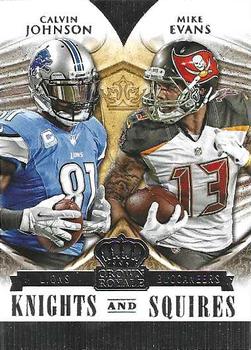 2014 Panini Crown Royale - Knights and Squires #KS4 Calvin Johnson / Mike Evans Front