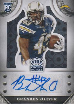 2014 Panini Crown Royale - Rookie Signatures Black Pyramid #S-BO Branden Oliver Front
