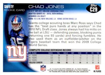2010 Topps Chrome #C29 Chad Jones  Back