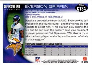 2010 Topps Chrome #C134 Everson Griffen  Back