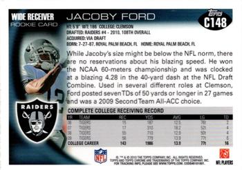 2010 Topps Chrome #C148 Jacoby Ford  Back