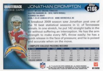 2010 Topps Chrome #C166 Jonathan Crompton  Back