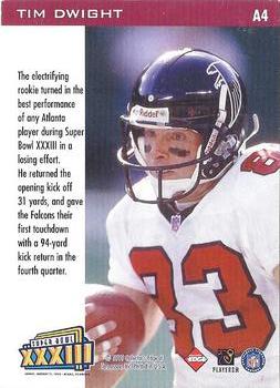 1999 Collector's Edge Super Bowl XXXIII #A4 Tim Dwight Back