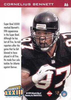 1999 Collector's Edge Super Bowl XXXIII #A6 Cornelius Bennett Back