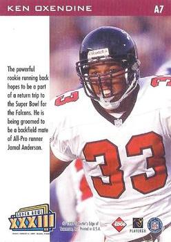 1999 Collector's Edge Super Bowl XXXIII #A7 Ken Oxendine Back