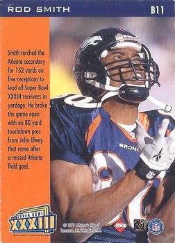 1999 Collector's Edge Super Bowl XXXIII #B11 Rod Smith Back