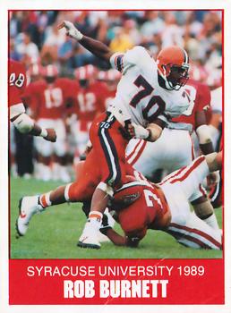 1989 Syracuse Orangemen #5 Rob Burnett Front