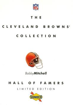 1992 Sunoco Cleveland Browns Hall of Famers - Cover Cards #9 Bobby Mitchell Front