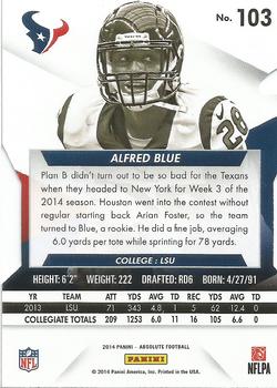 2014 Panini Absolute - Retail #103 Alfred Blue Back
