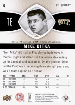 2015 Upper Deck #4 Mike Ditka Back