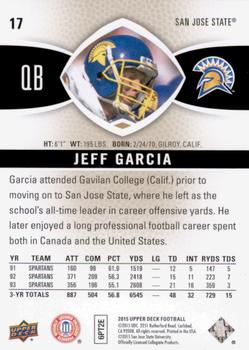 2015 Upper Deck #17 Jeff Garcia Back