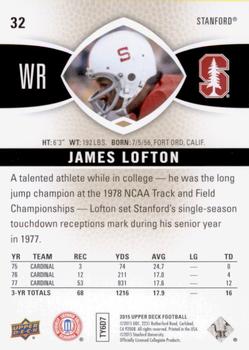 2015 Upper Deck #32 James Lofton Back