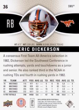 2015 Upper Deck #36 Eric Dickerson Back