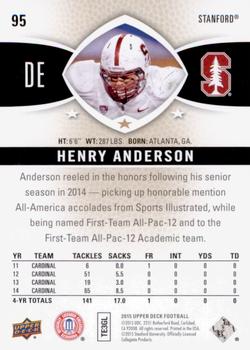 2015 Upper Deck #95 Henry Anderson Back