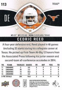 2015 Upper Deck #113 Cedric Reed Back