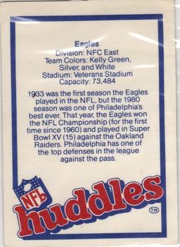 1983 NFL Properties Huddles #NNO Philadelphia Eagles Back