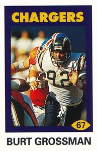 1992 Diamond NFL Superstars Stickers #67 Burt Grossman Front