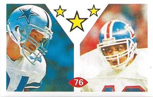 1992 Diamond NFL Superstars Stickers #76 Jay Novacek / Dennis Smith Front
